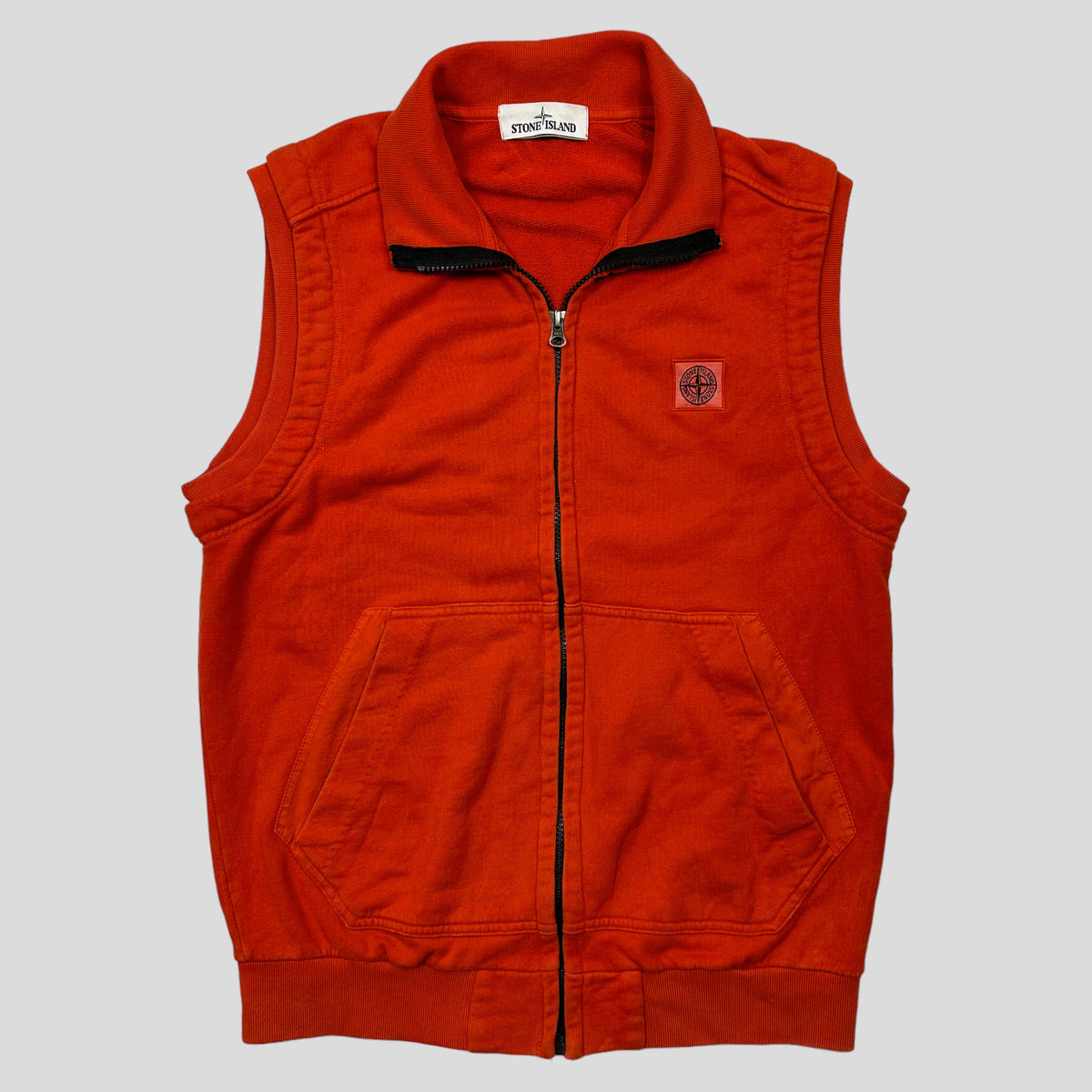 Stone Island Compass Cotton Gilet - M | Orange