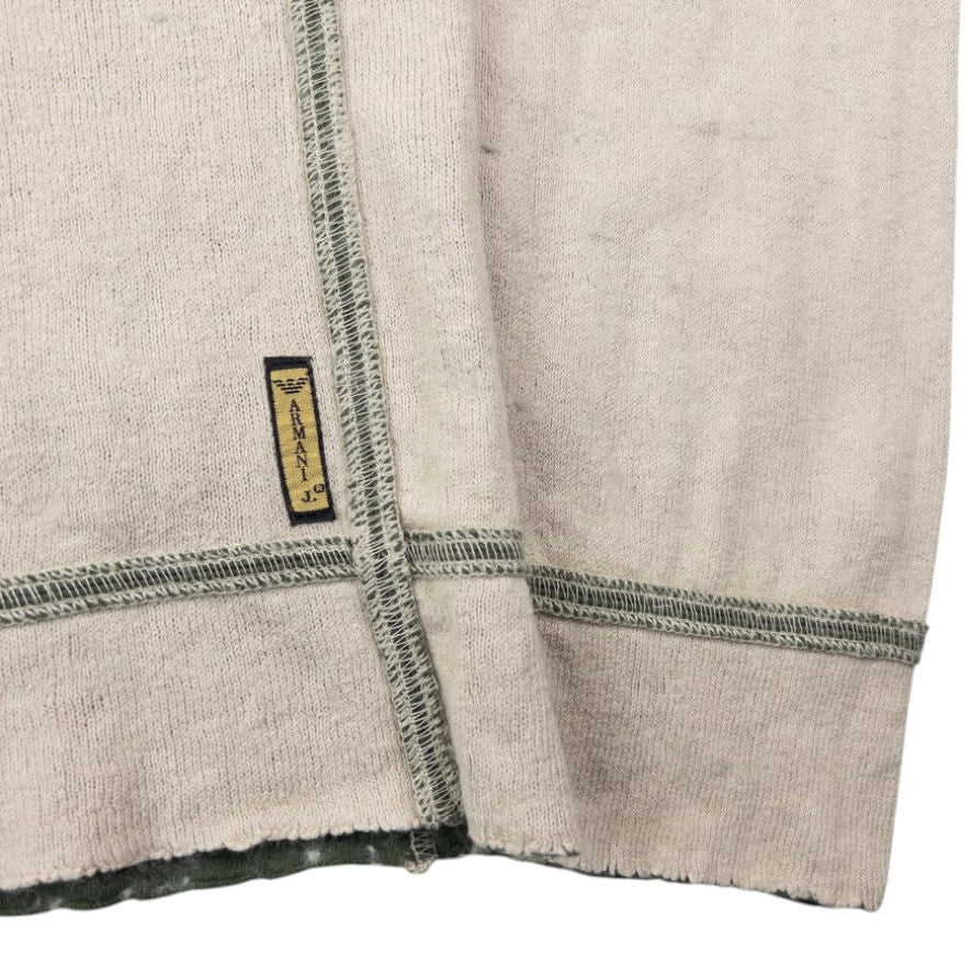 Vintage Armani Jeans Reversible Zip Up Jumper Size S