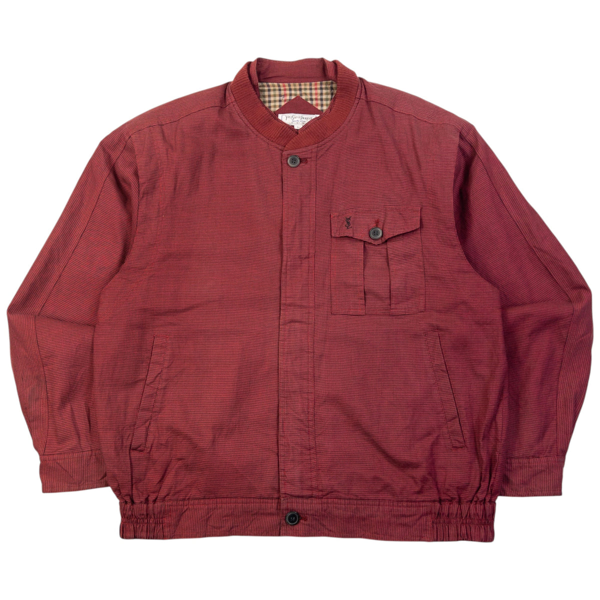 Vintage 80s YSL Yves Saint Laurent Bomber Jacket Size XS | XS, Red