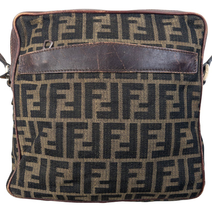 Vintage 90s Fendi Monogram Crossbody Bag | O/S, Brown