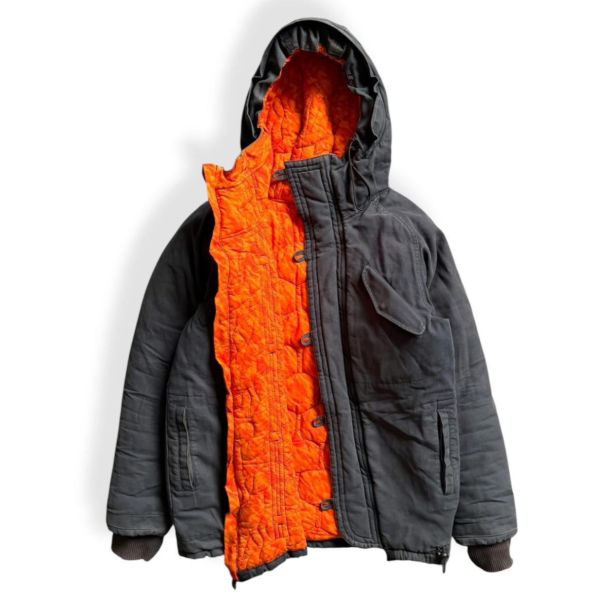 2000's Maharishi Asymmetric Zip Padded Parka (L) | Large, Camo
