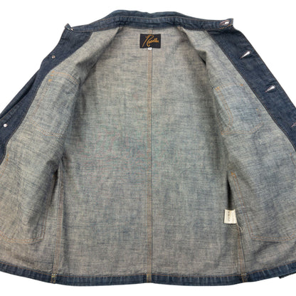 Vintage 90s Needles Button Up Denim Jacket Size XS | XS, Blue