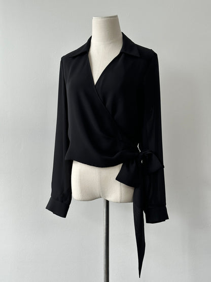 Vintage 1990s Wrap Top - M