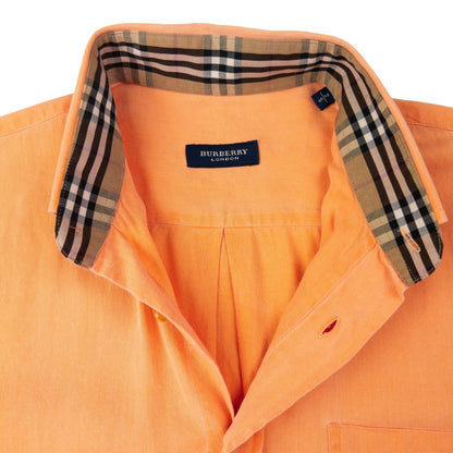 Vintage Burberry Nova Check Cuff Long Sleeve Button Up Shirt Size S