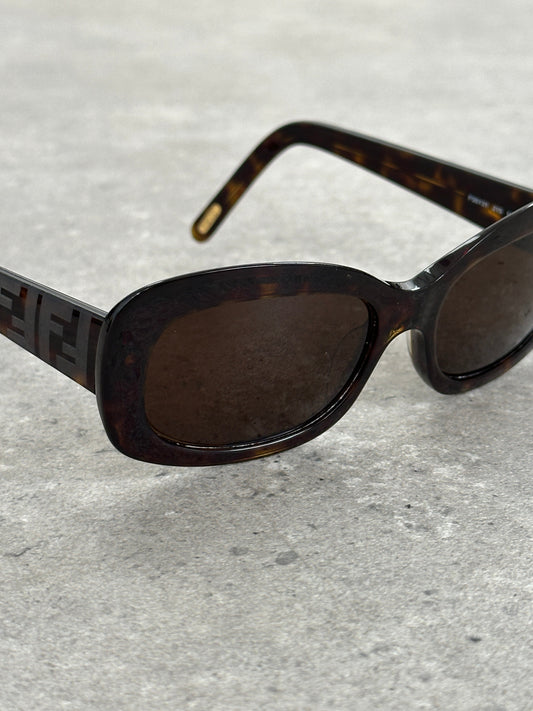 Fendi 2000s Oversized FF Monogram Logo Sunglasses