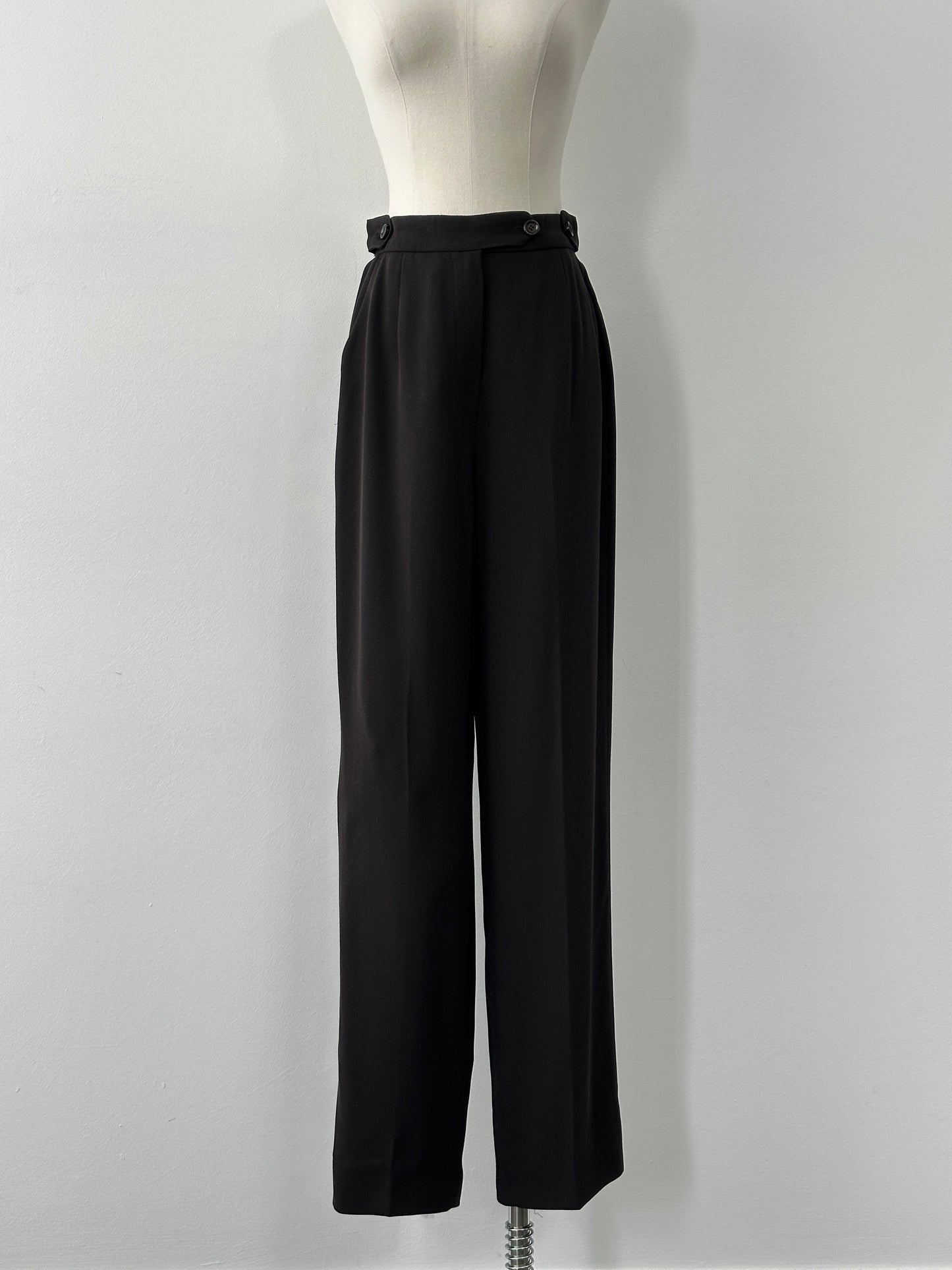 Mani 1990s Pure Wool Straight Leg Trousers - W26