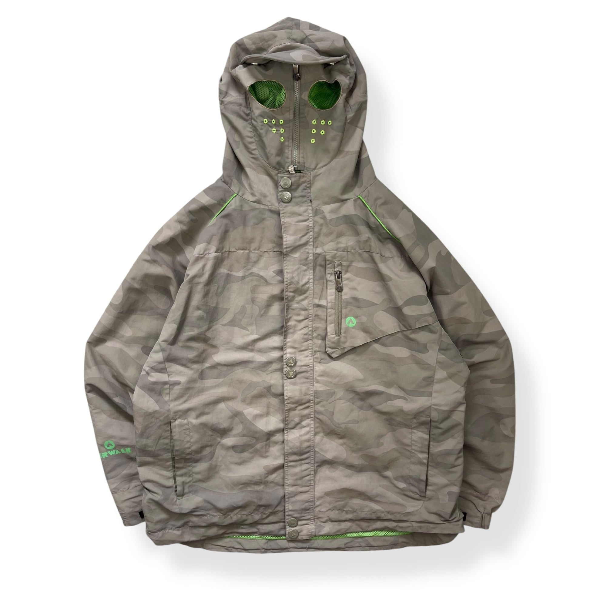 vintage airwalk goggle mask jacket 2000's Airwalk Camo Goggle Jacket (XL)