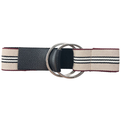 Vintage 2000s Burberry Striped Belt Size L | O/S, Beige, Black, Burgundy