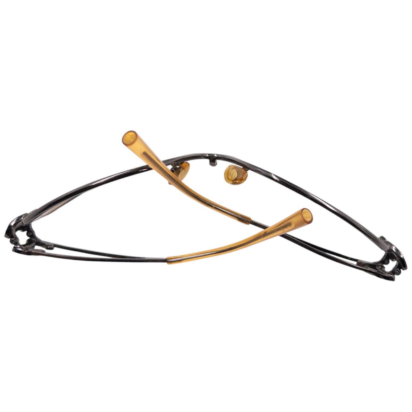 Vintage 2000s Chanel Wire Logo Sunglasses | O/S, Mixed
