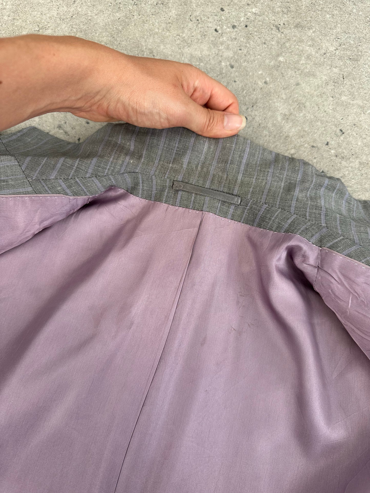 Loro Piana x Coldes 1990s Linen Striped Blazer - 40R