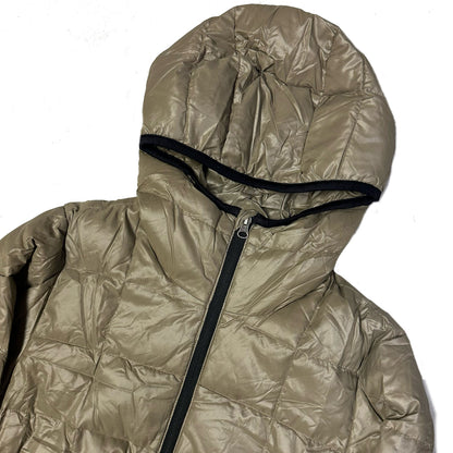 Camp 7 Square Stitch Puffer Jacket In Light Khaki Green (S) | Camp 7, Green