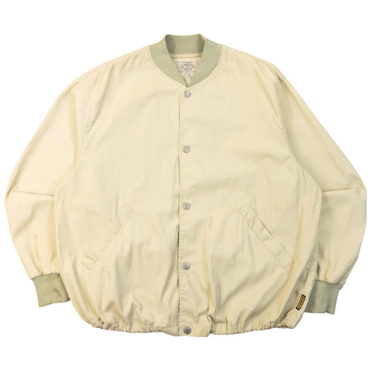 Vintage 90s Armani Jeans Button Up Bomber Jacket Size XL | XL, Cream