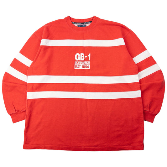 Vintage 90s Burberry Blues GB-1 Striped Sweatshirt Size XL | XL, Multicoloured