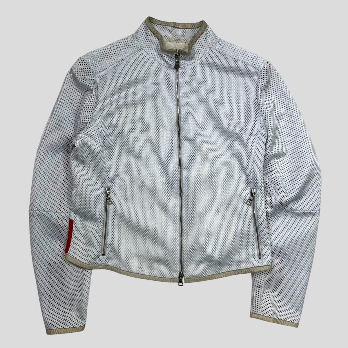 Prada Sport SS00 Technical Mesh Moto Jacket - IT46 | Small, Blue