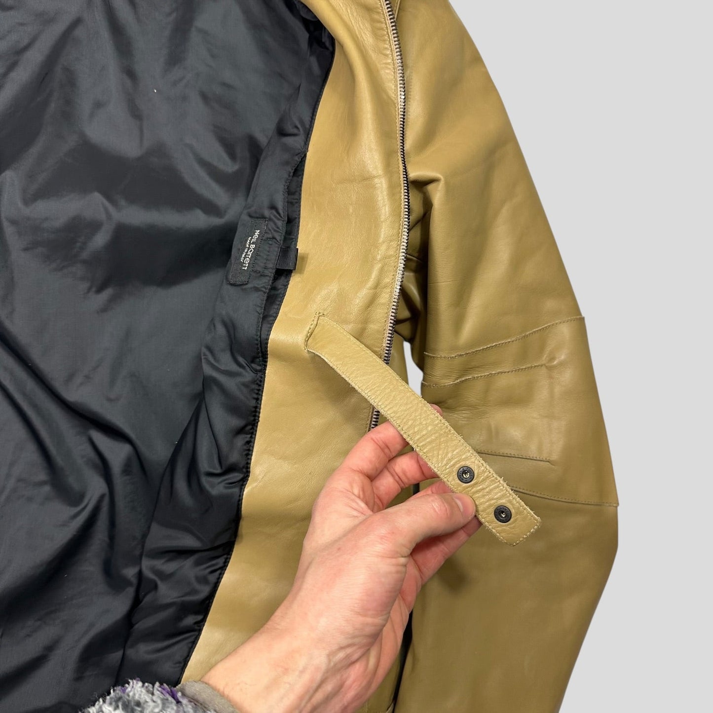 Neil Barrett AW00 Caramel Leather Moto Slingbag Jacket - L | Default Title, Multicoloured