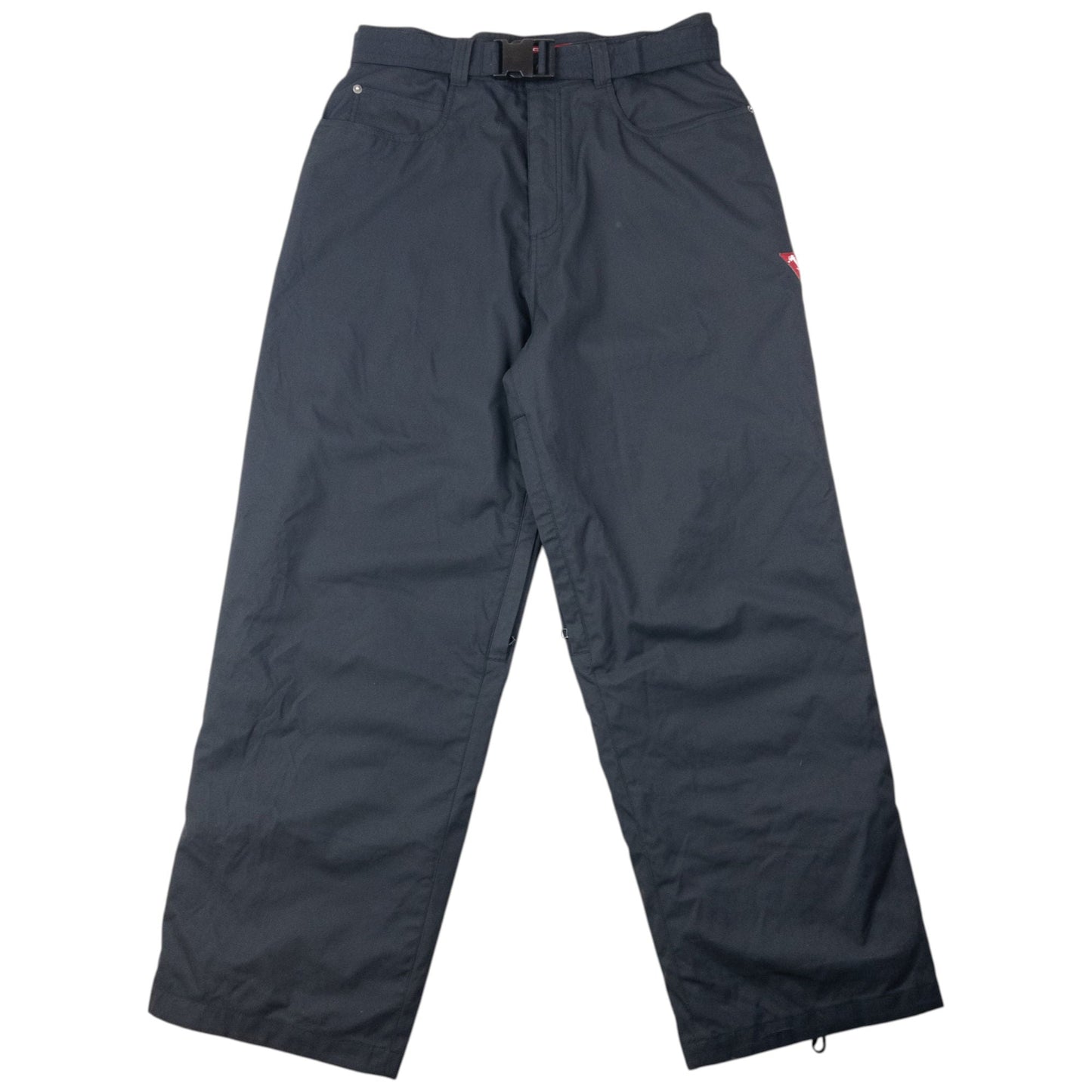 Vintage 90s Oakley Belt Waist Snowboarding Trousers Size L | Large, Black