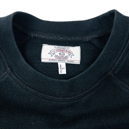 Vintage 90s Armani Jeans Sweatshirt Size L | Large, Black