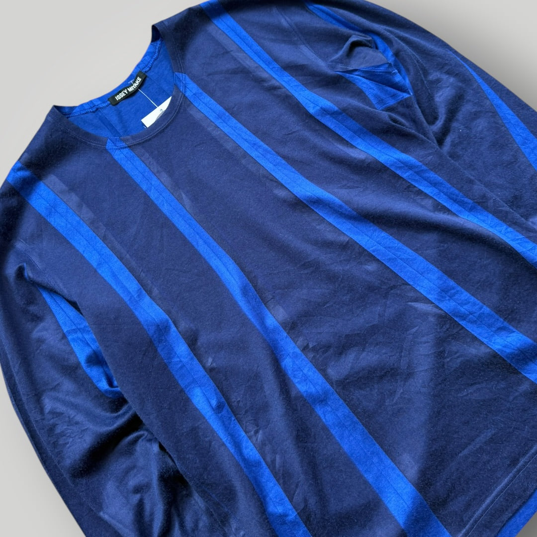 2000's Issey Miyake Long Sleeve T-Shirt 2 | O/S, Navy/Blue