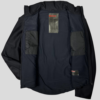 Prada Sport 1999 Jet Black Stash Pocket Soft Nylon Cycle Jacket - IT48 | Default Title, Jet Black