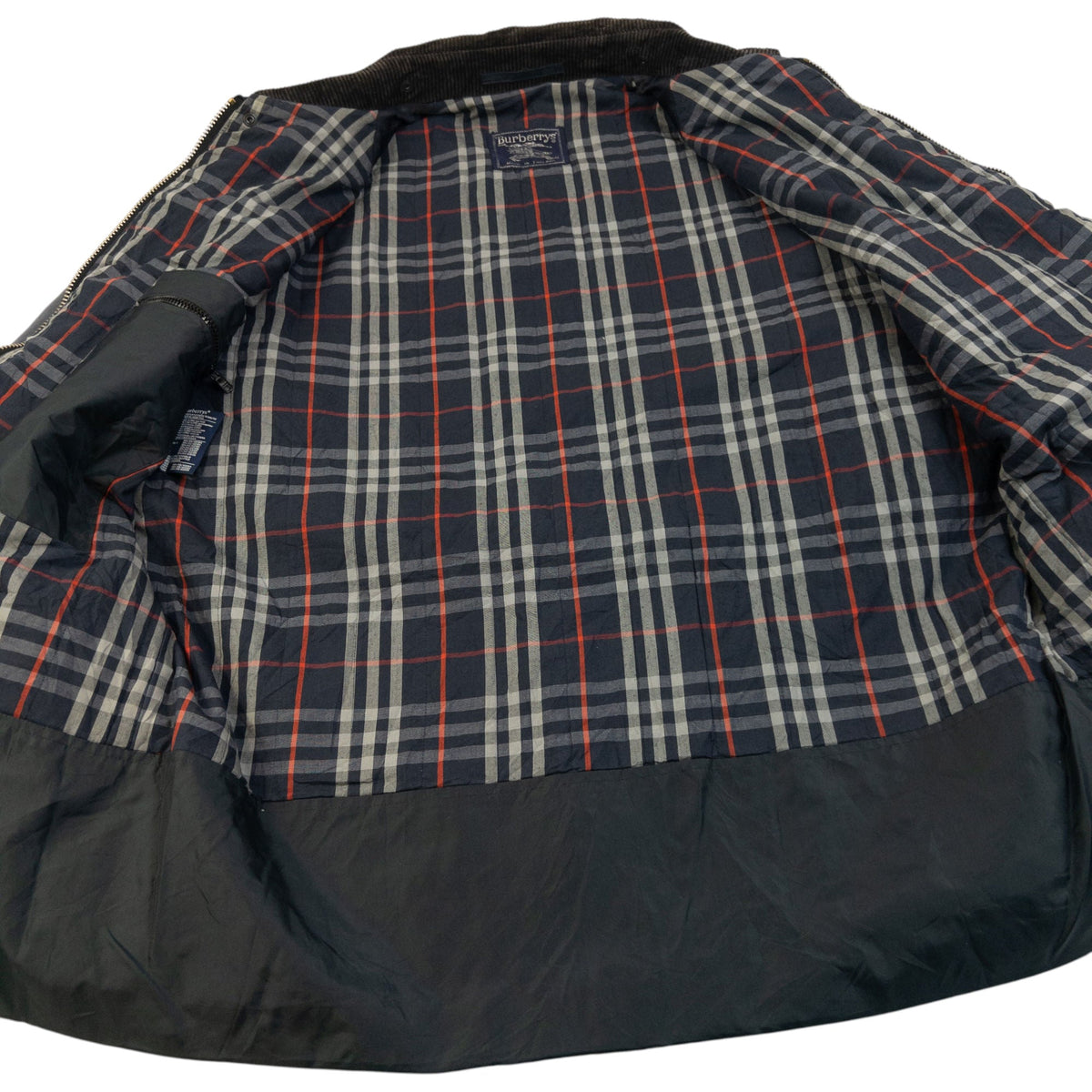 Vintage 90S Burberry Nova Check Lined Rain Jacket Size XL | XL, Blue