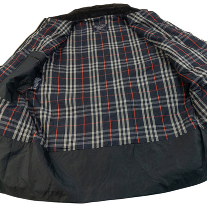 Vintage 90S Burberry Nova Check Lined Rain Jacket Size XL | XL, Blue