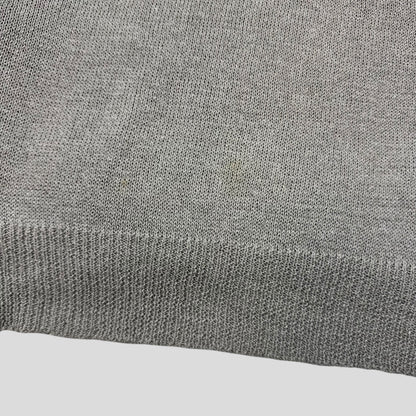 Comme Des Garçons Homme 1994 Cotton + Linen Knit Jumper - M | Default Title, Grey