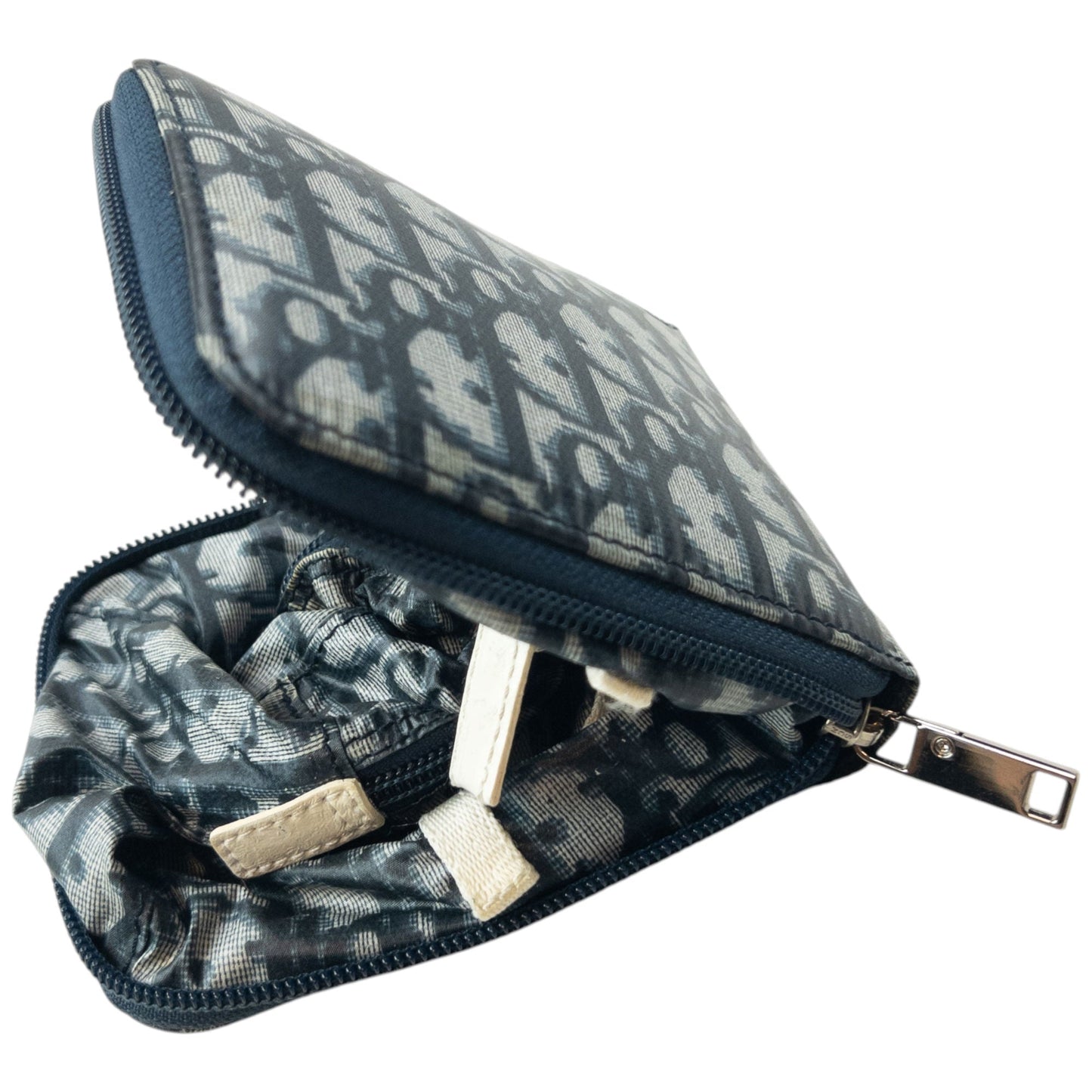 Vintage 2000s Dior Monogram Foldable Handbag | O/S, Blue