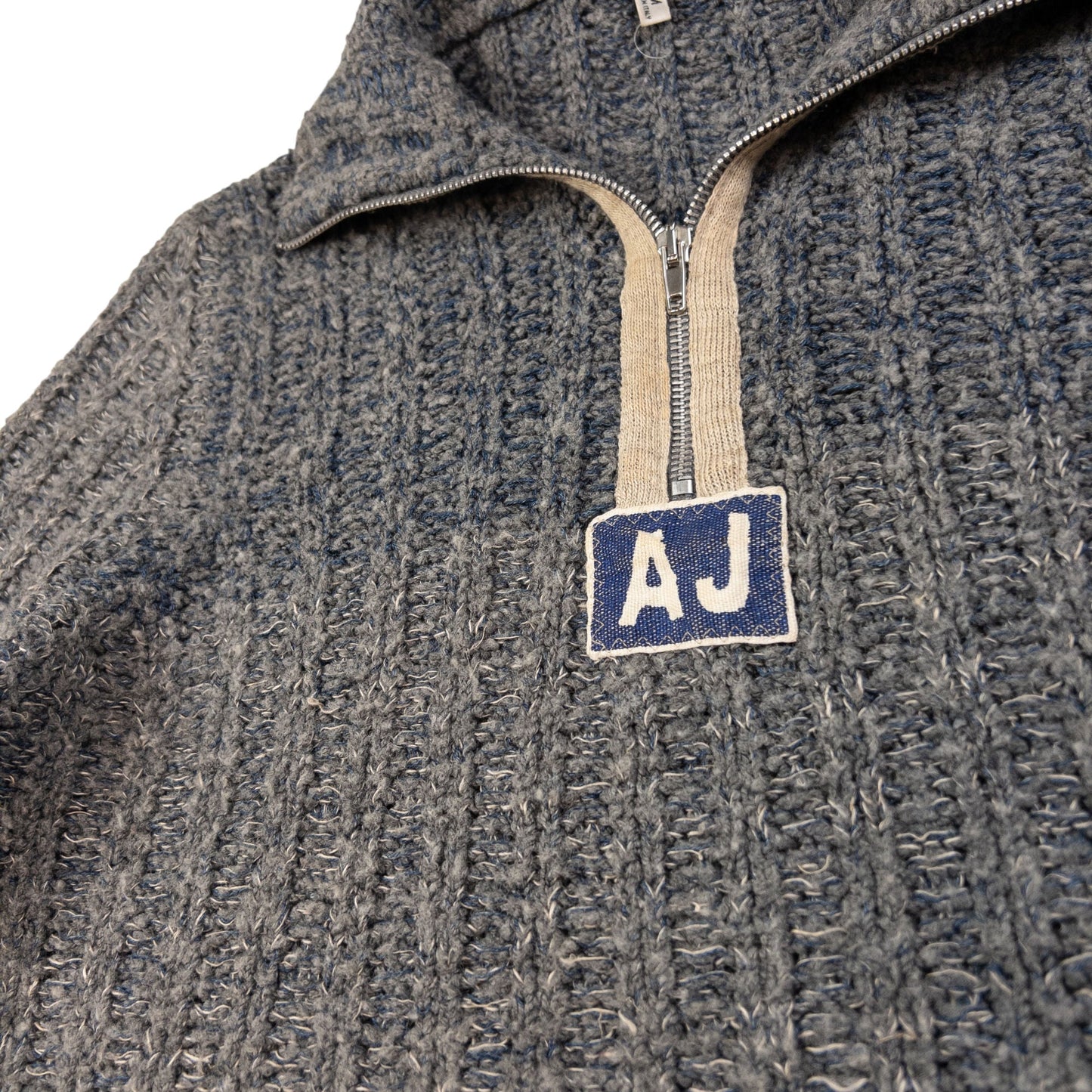 Vintage Armani Jeans Q Zip Knit Jumper Size XS