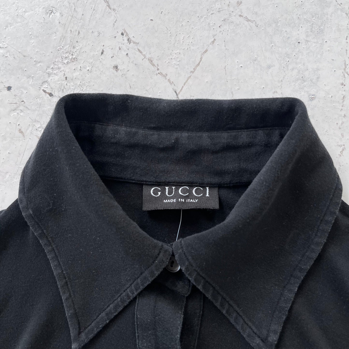 fw1997 gucci by tom ford button up shirt | Black, Black