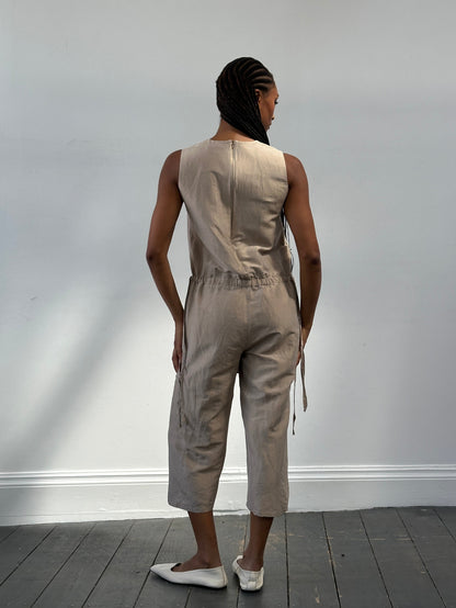 Max Mara ‘S Silk Layered Wide Leg Jumpsuit - S/M