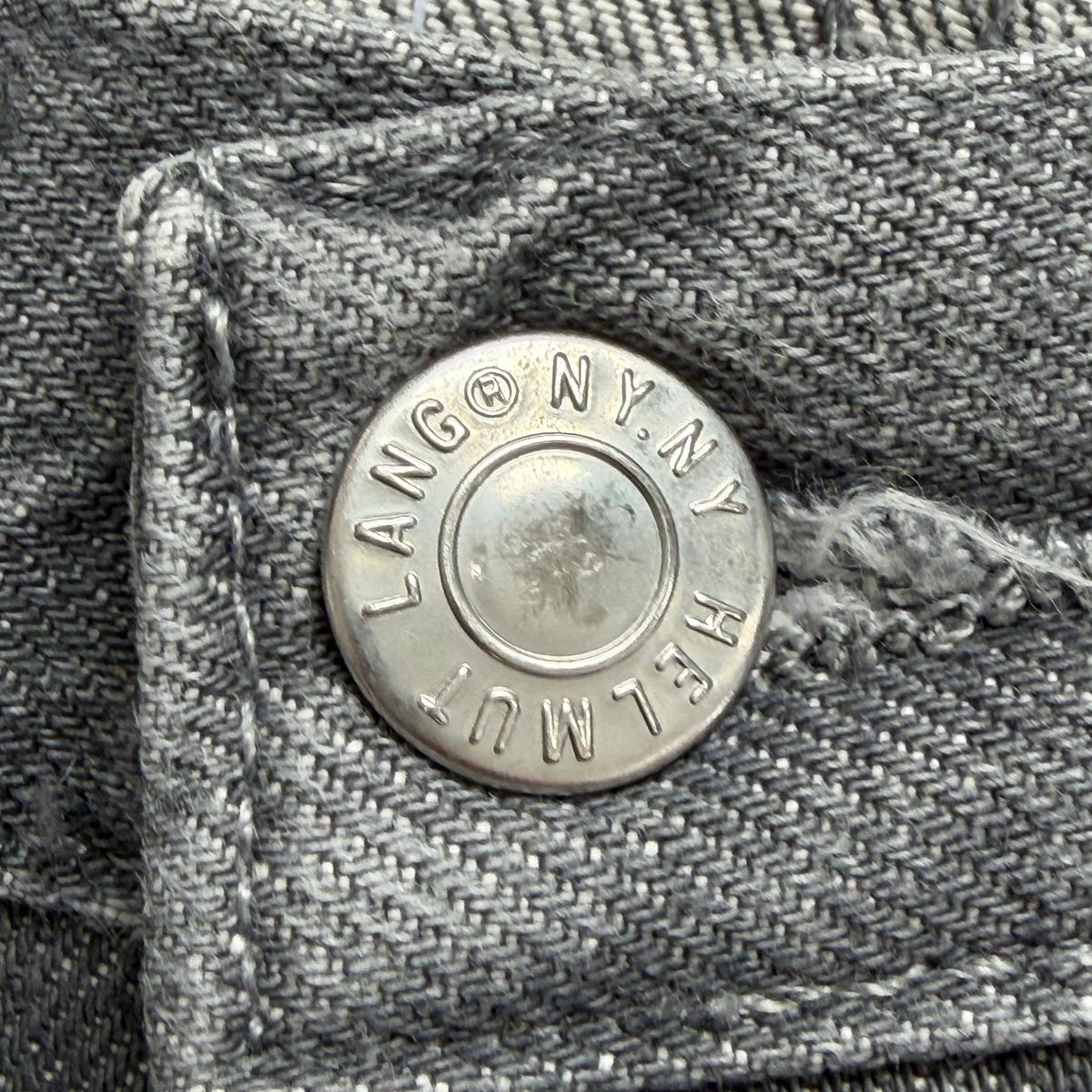 1990s helmut lang bootcut denim jeans | O/S, Gray