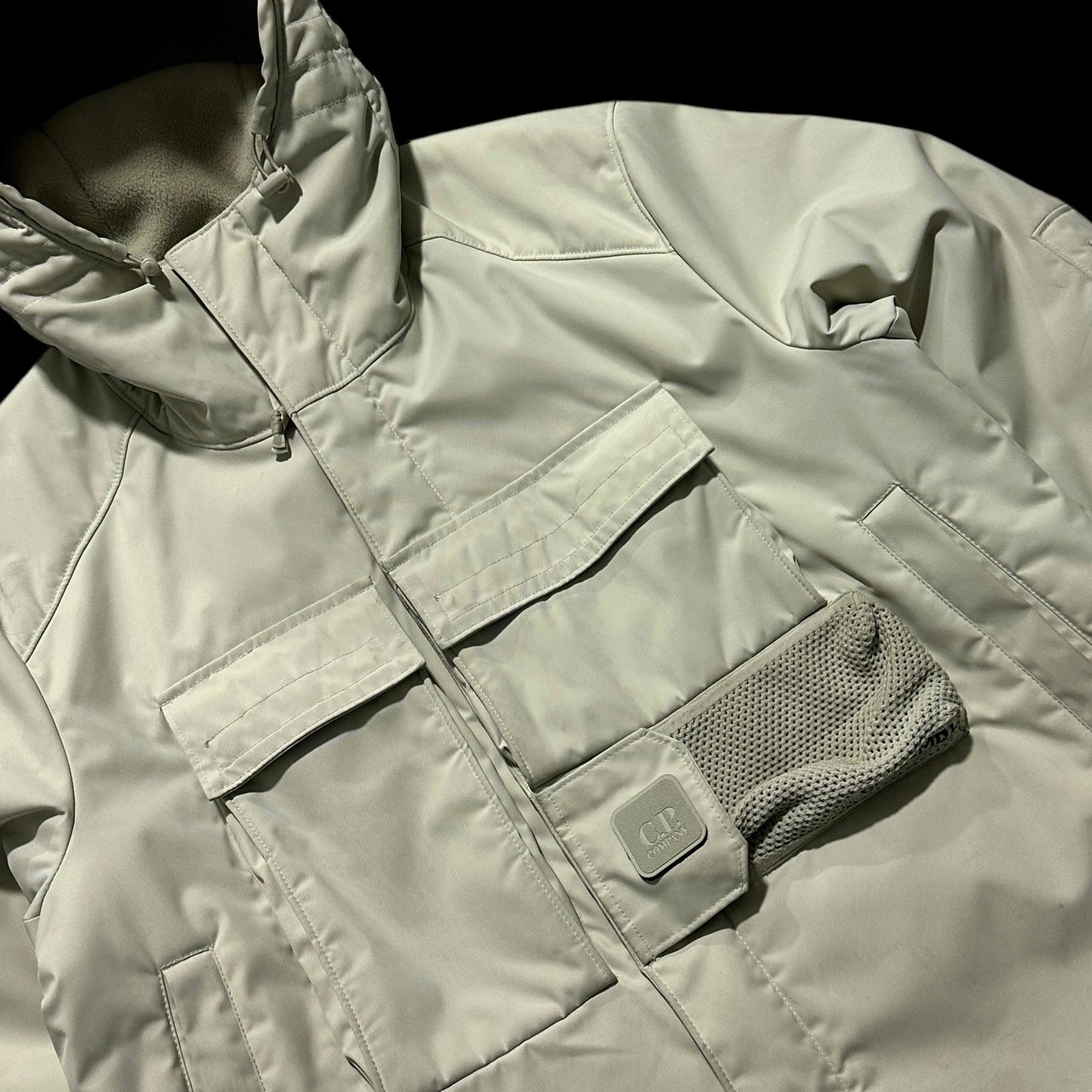 CP Company Cream Fleece Lined Heavyweight Dynatec Metropolis Jacket