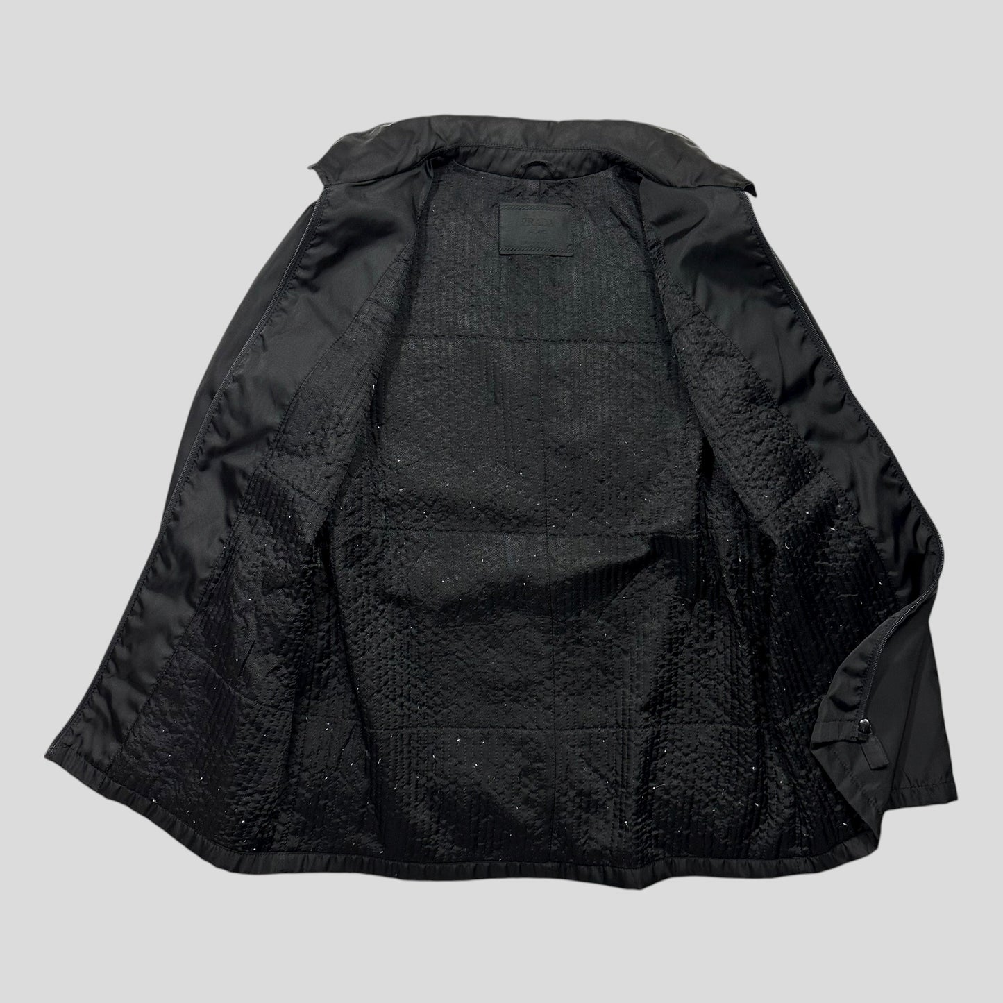 Prada 90’s Quilted Nylon Belt Parka Jacket - UK10