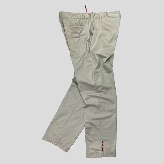Prada Challenge 2003 Reinforced Double Knee Baggy Cotton Trousers - 34-36
