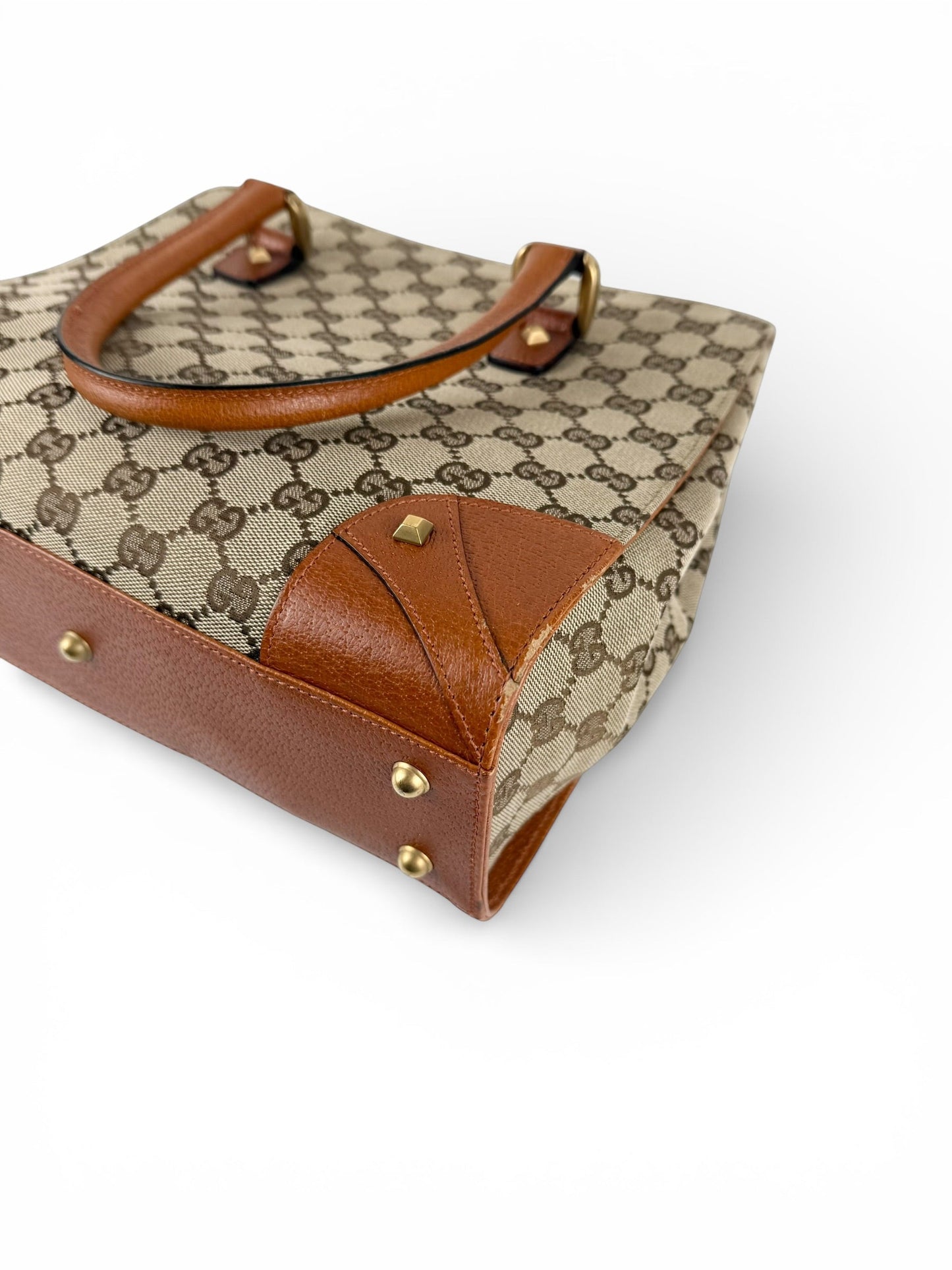 2010s Gucci GG Monogram Nailhead Mini Tote Handbag | O/S, Multicoloured