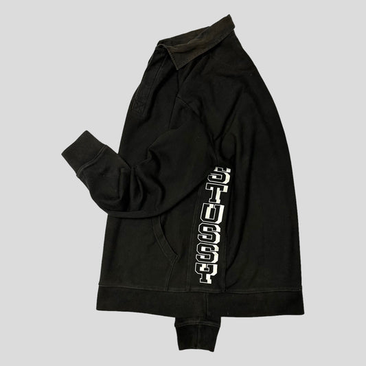 Stussy 90’s Rugby Spellout Jumper - M | Small, Black