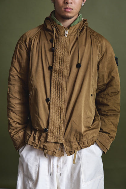 1990s Stone Island Balaclava Hooded Raso Gommato with Removeable Dutch Rope Liner