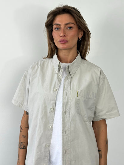 Armani Jeans 1990s Pure Cotton Short Sleeve Shirt - M