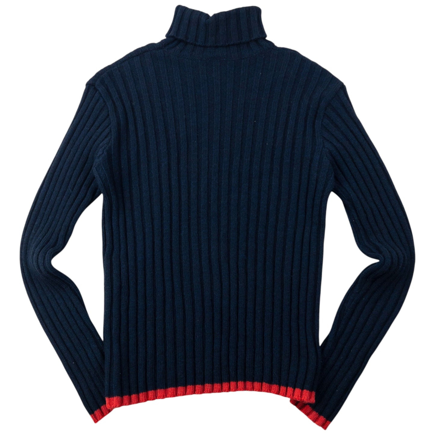 Vintage 2000s Dolce & Gabbana Ribbed Knit Turtleneck Jumper Womens Size S | Small, Navy