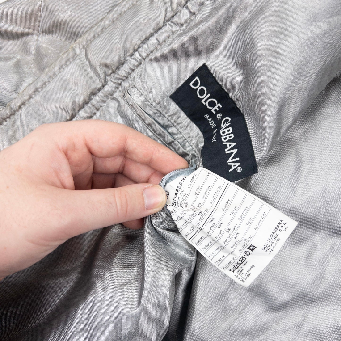 Vintage Dolce & Gabbana Quilted Biker Jacket Size M