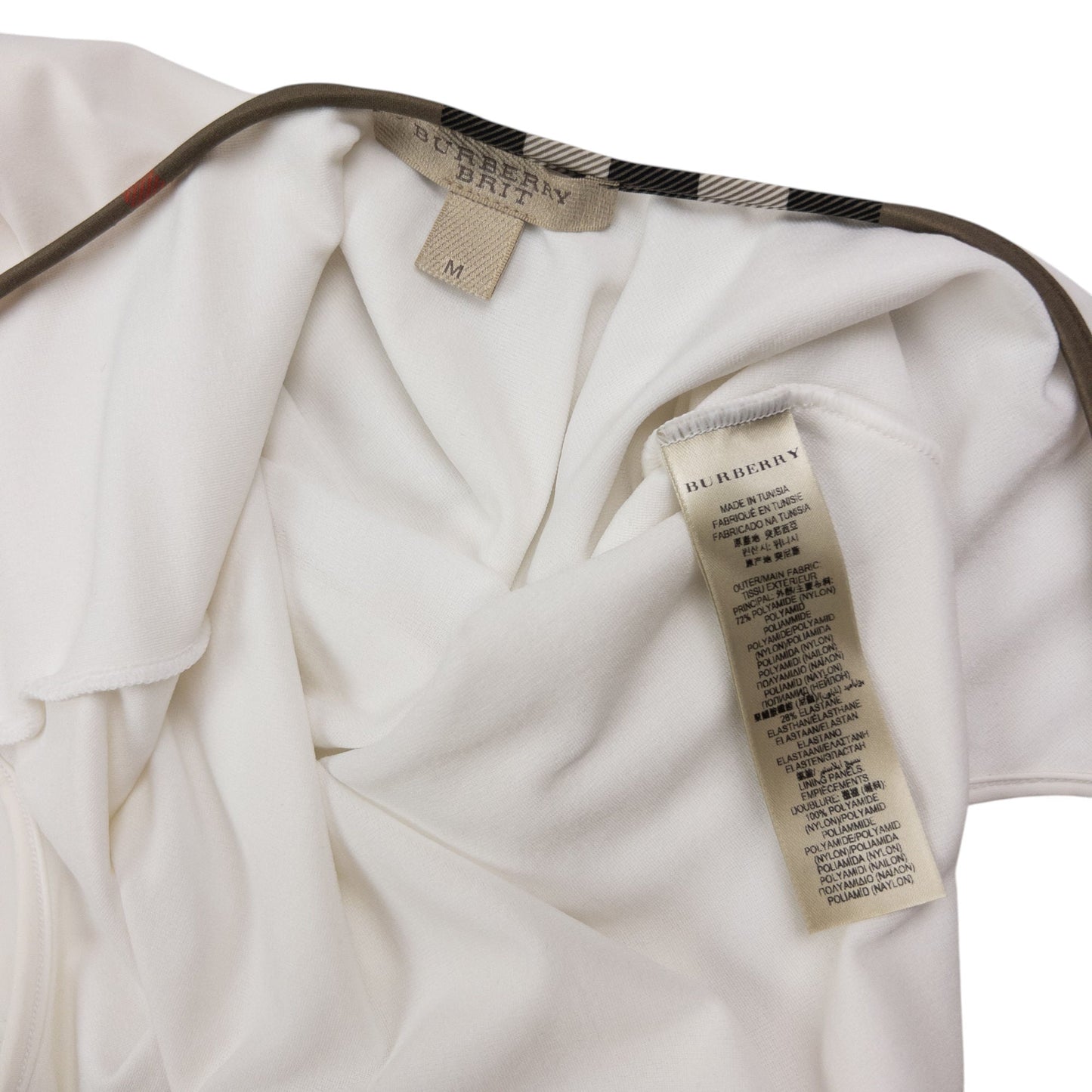 Vintage Burberry Nova Check Trim Swimming Costume Womens Size M