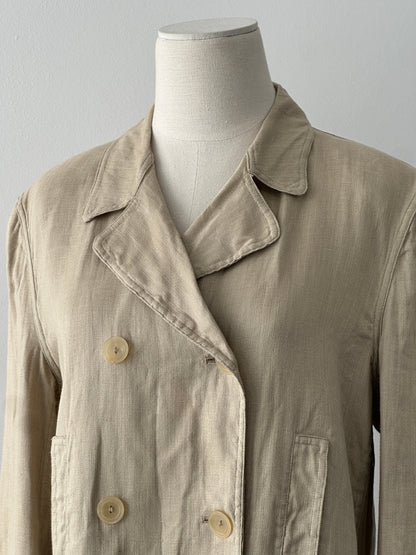 Giorgio Armani 1990s Linen Double Breasted Jacket - M