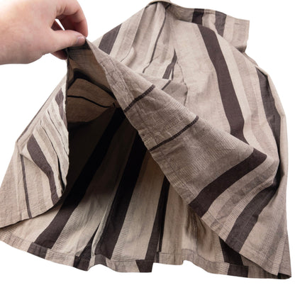 Vintage 90s Plantation By Issey Miyake Striped Skirt Womens Size W27 | W27, Beige