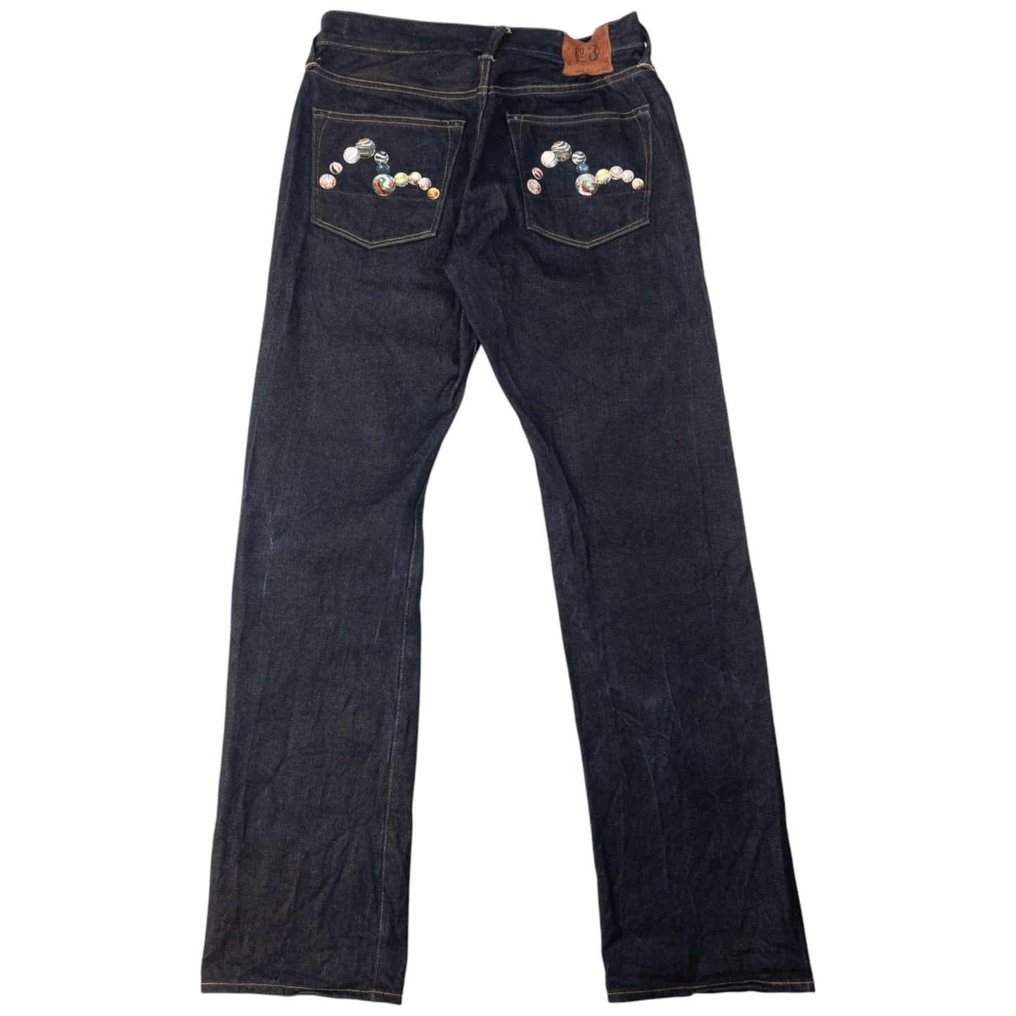Vintage Evisu Marble Double Gull Japanese Denim Jeans Size W28