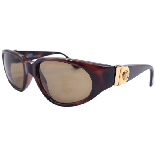 Vintage 90s Gianni Versace Tortoise Shell Sunglasses | O/S, Multicoloured