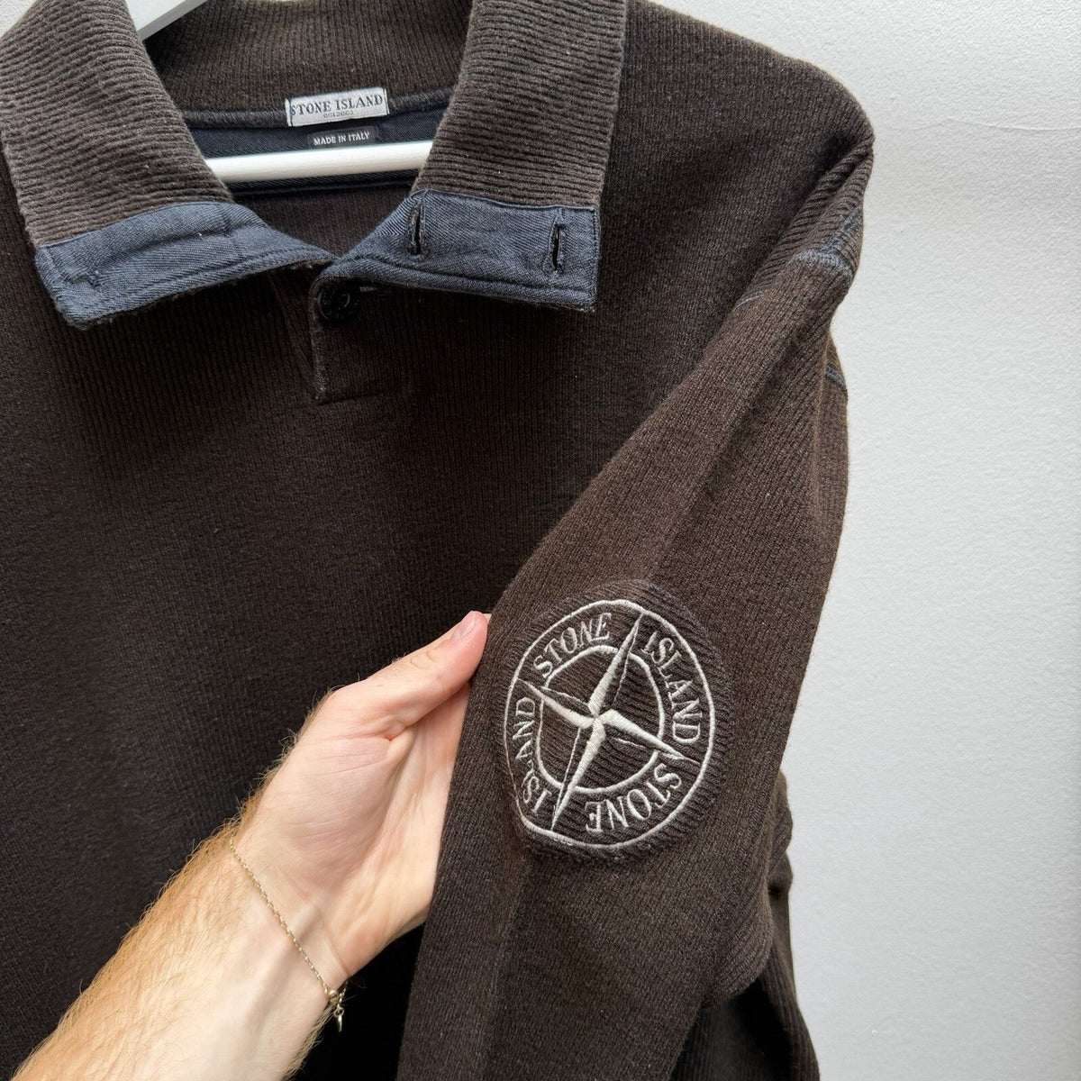 00’s Stone Island Compass Knit Jumper (XL) | Extra Large, Brown