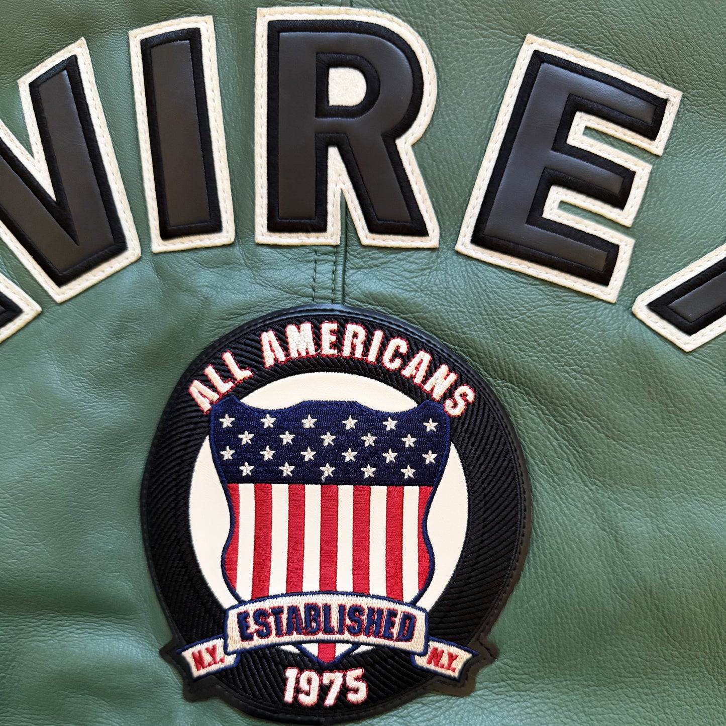 Avirex USA 'Icon' Leather Varsity Jacket - XL