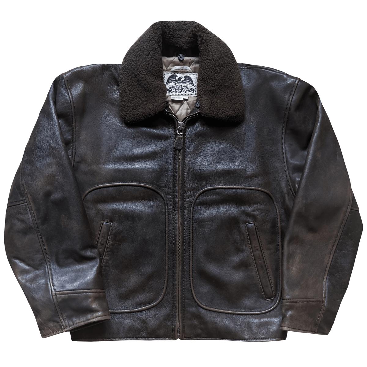 Avirex 1980's G-1 Heavyweight Leather Flight Jacket - M / L | Medium, Brown