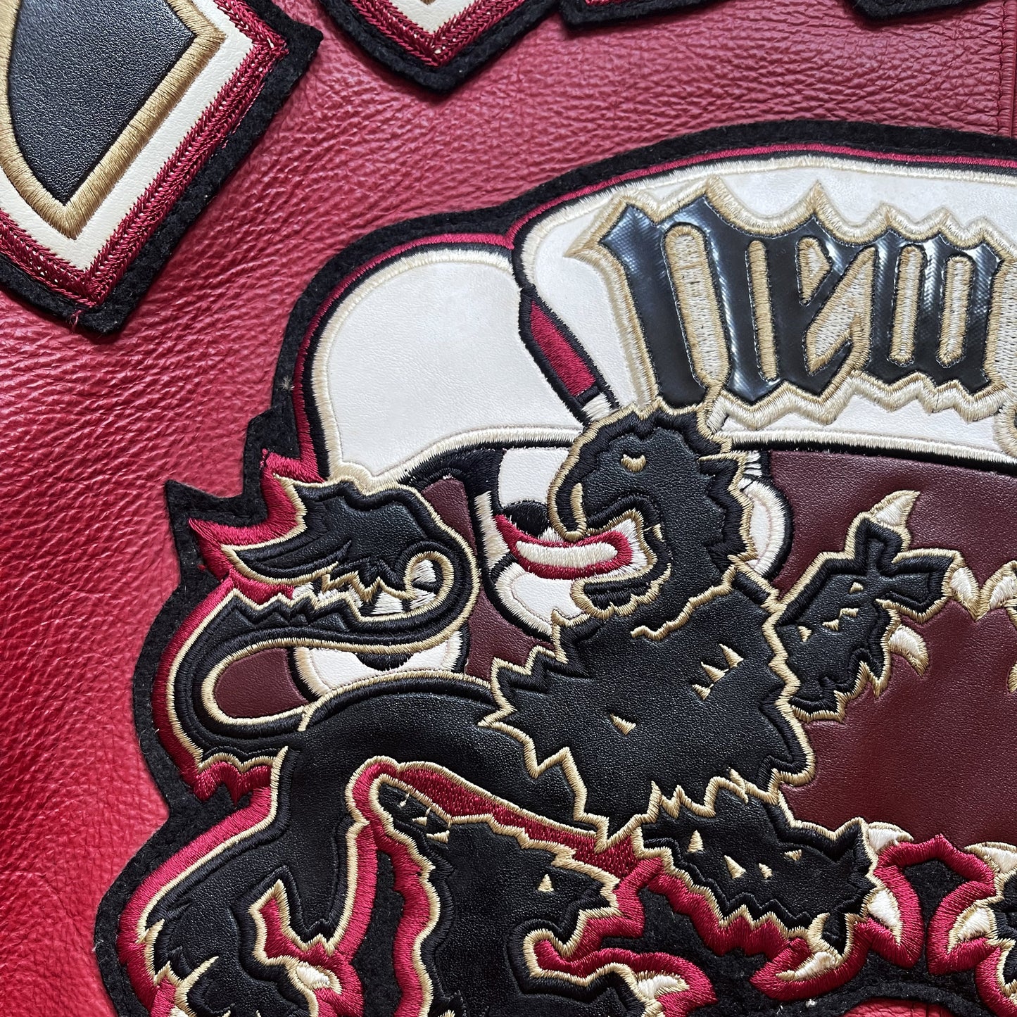 Avirex New York Lions Leather Varsity Jacket - M