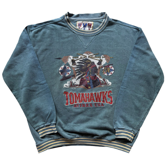 Avirex Tomahawks 90's Sweatshirt - S | Small, Teal
